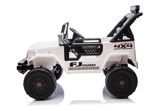 Electric Ride-on car Toyota FJ Cruiser XXL with 4x4 drive, licensed (Two-seater), white, Portable li
