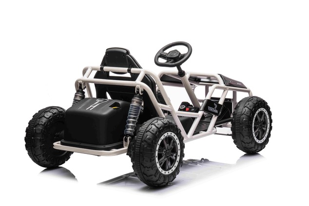 Electric Ride-on SPORT-CART 24V, black, Soft EVA wheels, Leatherette seat, 2 x 50W Motor, 24V Batter