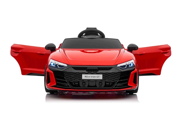 Electric Ride-on car Audi RS E-tron GT 12V, red, wide single seat, 2.4 GHz remote control, USB / AUX