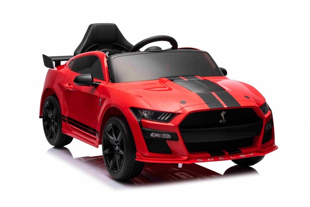 Ford Shelby Mustang GT 500 Cobra Electric Ride-on car, Red, 2.4 GHz Remote control, USB input, LED l