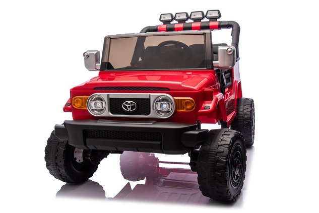 Electric Ride-on car Toyota FJ Cruiser XXL with 4x4 drive, licensed (Two-seater), red, Portable lith