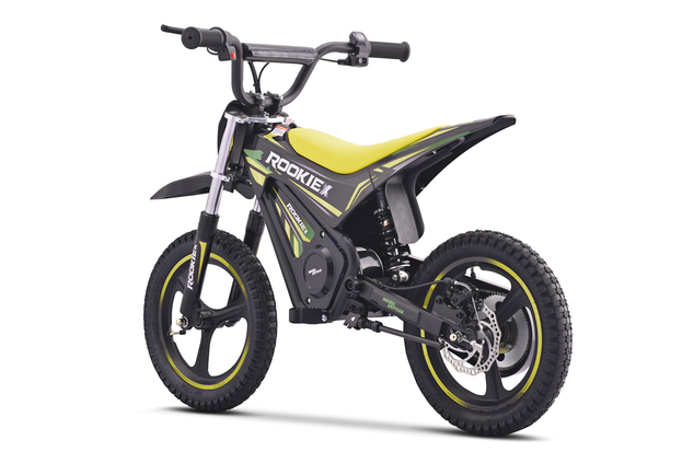 Pocket bike eléctrica para niños ROOKIE X 24V (14") | Batería de litio | Motor sin escobillas 250 W | Freno de disco