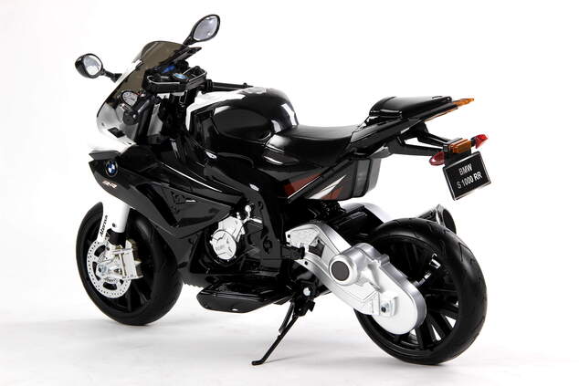 Electric Ride on Motorcycle BMW S 1000 RR, Battery Powered Car, Licensed, EVA Soft Wheels, Metal Fra