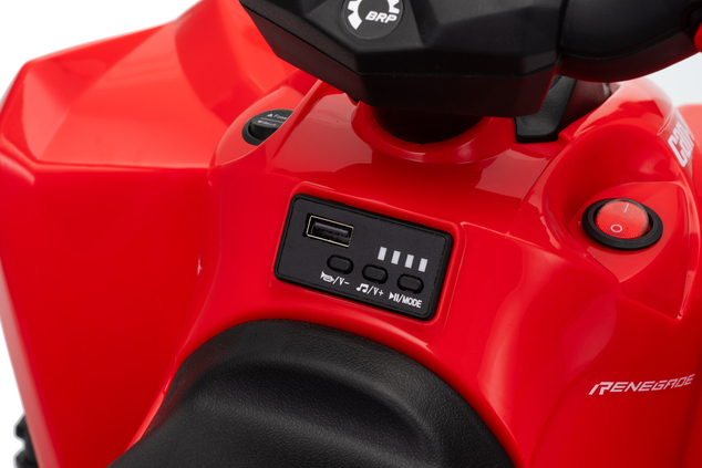 Licencovaná dětská elektrická mini čtyřkolka 25 W | Can-Am Renegade | Lithiový akumulátor 7,2 V | Červená