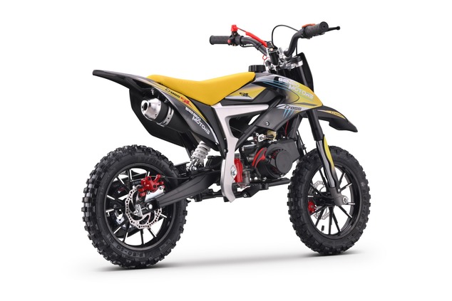 Kids Petrol Dirt Bike 50cc | Beneo Motors CROSS SX Yellow | Ages 4–8 | Speed Limiter