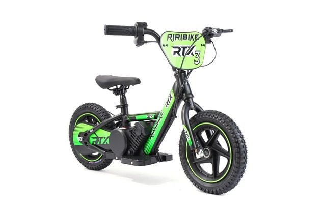 Children's electric balancer RIRIBIKE RTX3 24V (12"), green, Lithium battery, 100W motor, Disc brake