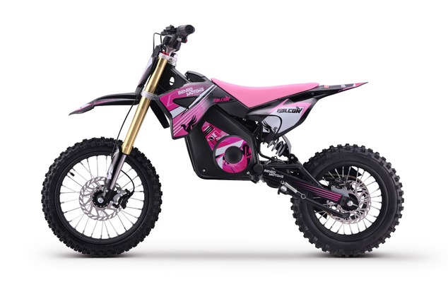 Elektro Dirtbike für Kinder 1600 W | Beneo Motors Falcon Pink | Ab 8 Jahren | 48-V-Lithium-Akku | Ge