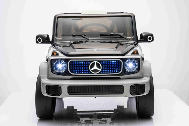 Electric Ride-on car Mercedes-Benz EQG 12V, grey, LED underlighted body parts, Functional front and 