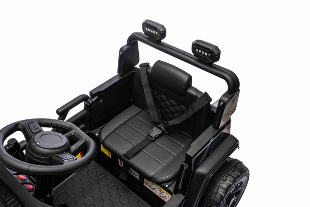Electric car for children OFFROAD NEW with rear-wheel drive, black, Lithium battery, High chassis, W