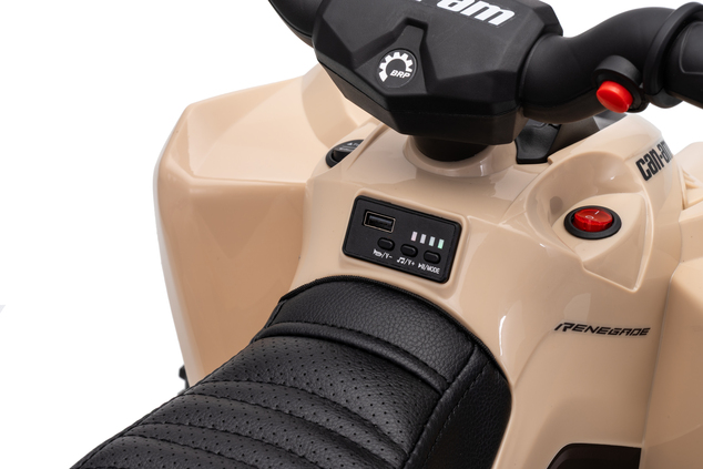 Dětská licencovaná elektrická mini čtyřkolka 25 W | Can-Am Renegade RS | Lithiový akumulátor 7,2 V | Khaki
