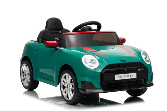 Electric Ride-on car Mini Cooper 12V, green, MP3 Player with USB and Bluetooth connection, 2.4 GHz r