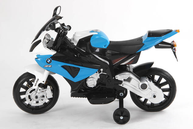 Moto électrique enfant BMW S 1000 RR, véhicule à batterie, sous licence, roues EVA souples, cadre en