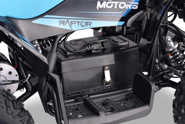 Pocket quad électrique enfant 800 W | Beneo Motors Raptor Bleu | Pour 3–7 ans | Limiteur de vitesse 