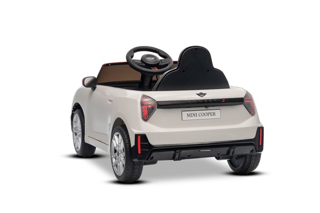 Electric Ride-on car Mini Cooper 12V, white, MP3 Player with USB and Bluetooth connection, 2.4 GHz r