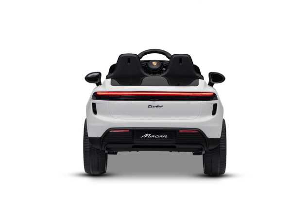 Electric Ride-on car Porsche Macan 12V Licensed with rear-wheel drive (Single seat), white, Lithium 