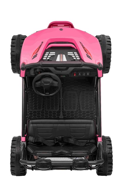 Auto elettrica per bambini T-REX Ride 4x4 24V | 2 posti | Rosa | Lettore MP3 con ingresso USB/AUX | 