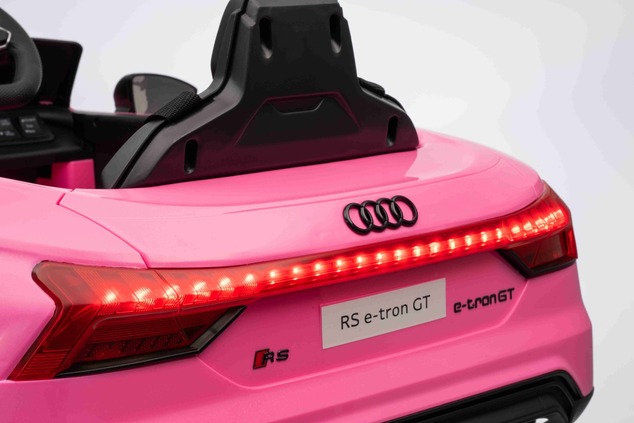 Electric Ride-on car Audi RS E-tron GT 12V, pink, wide single seat, 2.4 GHz remote control, USB / AU