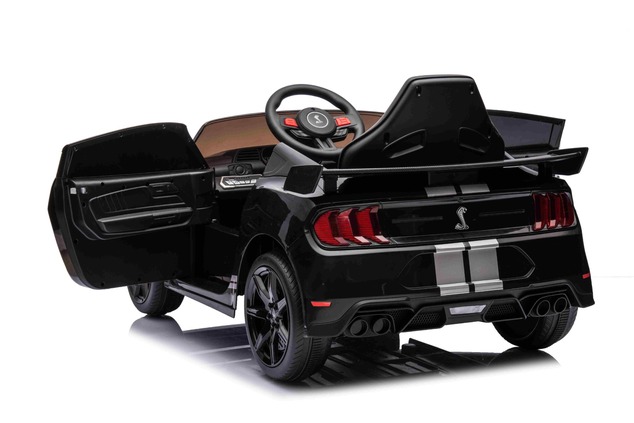 Ford Shelby Mustang GT 500 Cobra Electric Ride-on car, Black, 2.4 GHz Remote control, USB input, LED
