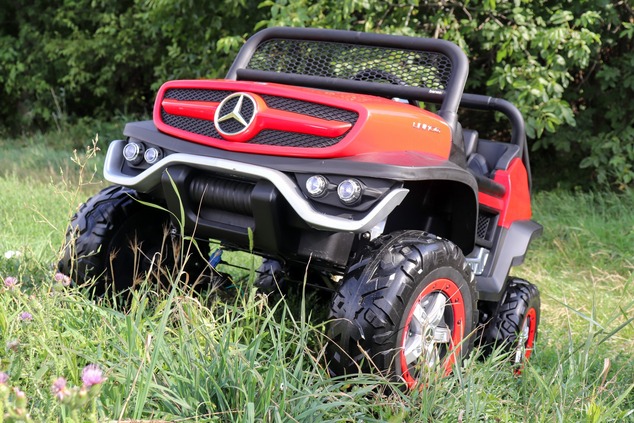 Electric Ride-On Toy Car Mercedes-Benz UNIMOG - Blue Painted, 2.4Ghz Remote controller, 4 X 4, two-s