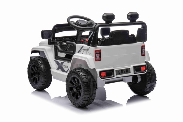 Electric car for children OFFROAD NEW with rear-wheel drive, white, Lithium battery, High chassis, W