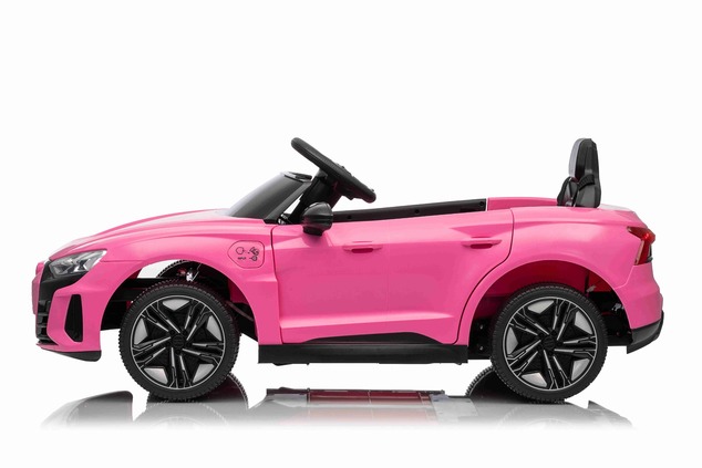 Electric Ride-on car Audi RS E-tron GT 12V, pink, wide single seat, 2.4 GHz remote control, USB / AU