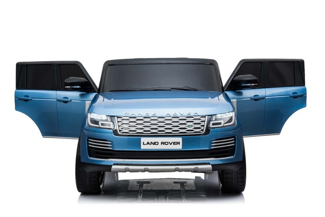 Electric Ride-On Range Rover, Blue Painted, Double Leather Seat, LCD Display with USB Input, 4x4 Dri