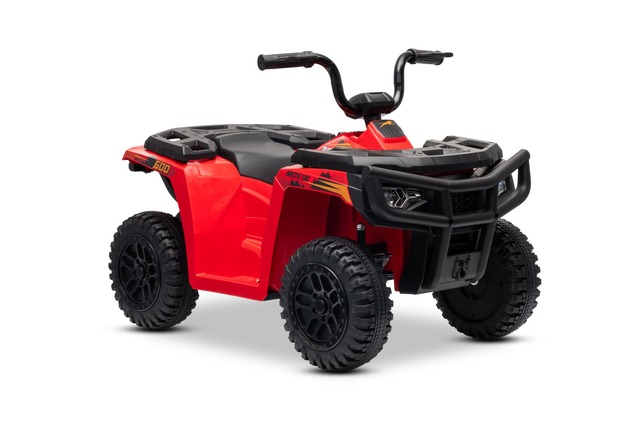 Licensed electric Ride-on quad Arctic Cat 12V with rear wheel drive, red, LED lights, Lithium batter