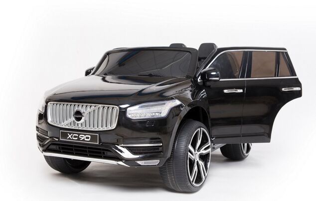 Electric Ride-On Volvo XC90, Black, Double Leather Seat, MP3 player with USB Input, Opening doors an