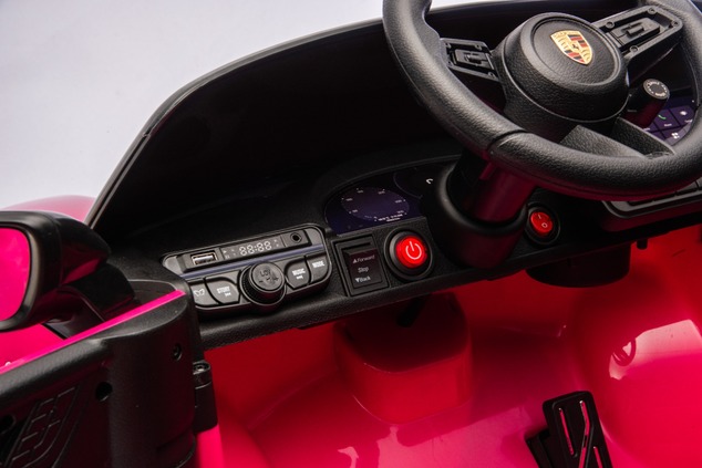 Electric Ride-on car Porsche Macan 12V Licensed with rear-wheel drive (Single seat), pink, Lithium b
