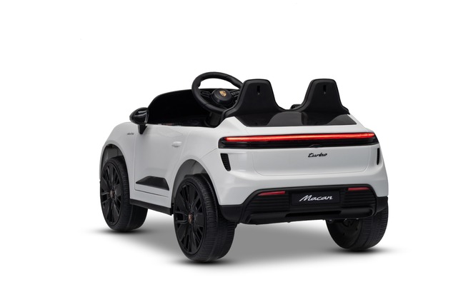 Electric Ride-on car Porsche Macan 12V Licensed with rear-wheel drive (Single seat), white, Lithium 
