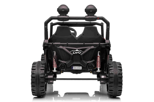 Electric Ride-on car T-REX Ride 4x4 Two-seater 24V, red, MP3 Player with USB/AUX input, 4x4 drive, L