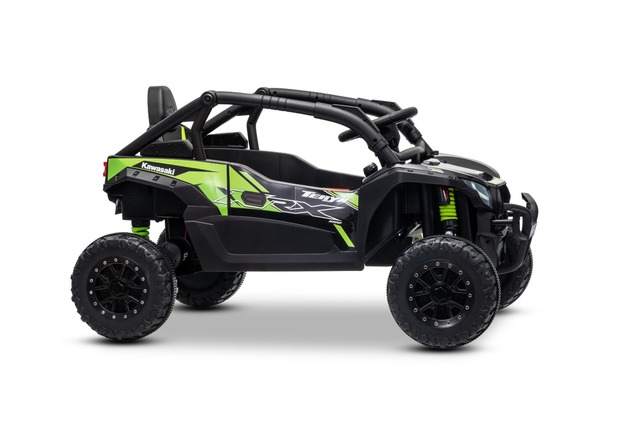 Electric Ride-on car Kawasaki TERYX KRX 1000 12V, black, single seat, rear axle suspension, 2.4 Ghz 