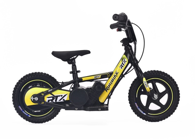 Children's electric balancer RIRIBIKE RTX3 24V (12"), yellow, Lithium battery, 100W motor, Disc brak