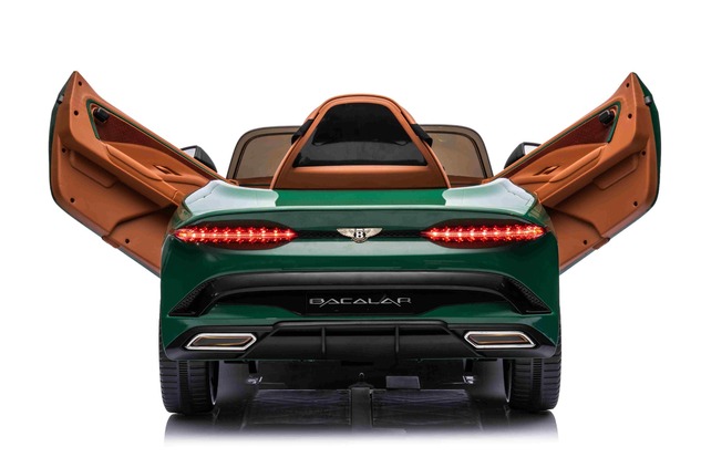 Electric Ride-on car Bentley Bacalar 12V, green, Doors opening upwards, 2.4 GHz remote control, LED 