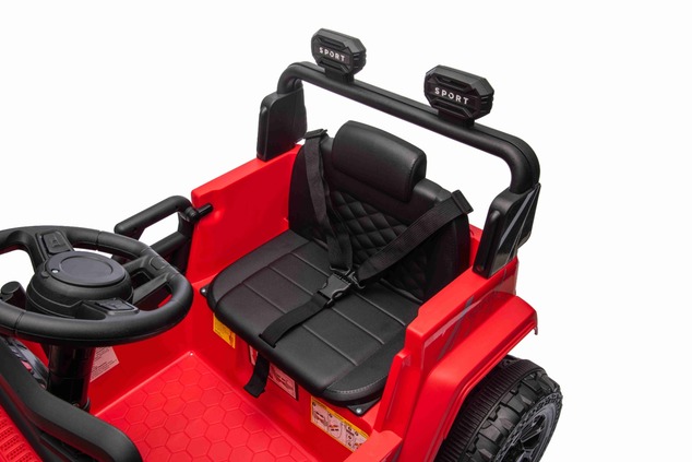 Electric car for children OFFROAD NEW with rear-wheel drive, red, Lithium battery, High chassis, Wid