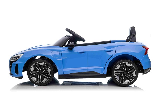 Electric Ride-on car Audi RS E-tron GT 12V, blue, wide single seat, 2.4 GHz remote control, USB / AU