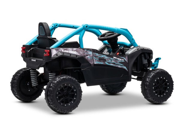 Electric Ride-on car Kawasaki TERYX KRX 1000 12V, blue, single seat, rear axle suspension, 2.4 Ghz r