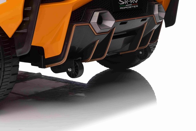 Electric Ride-on car Lamborghini Sian 4X4, orange, 12V, 2.4 GHz remote control, USB / AUX Input, Blu
