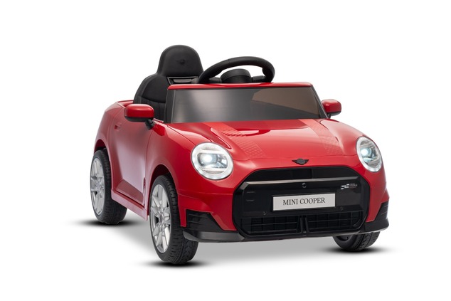 Electric Ride-on car Mini Cooper 12V, red, MP3 Player with USB and Bluetooth connection, 2.4 GHz rem