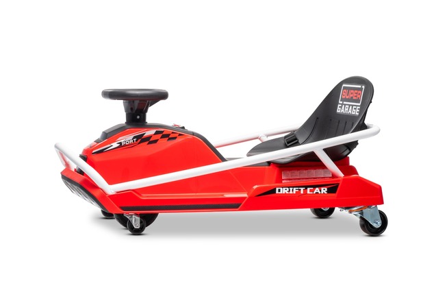 Drift kart elettrico Beneo Motors 24V, Rosso, Motore brushless 300 W, Batteria al litio, Modalità dr