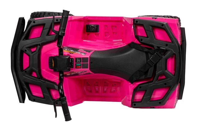 Licensed electric Ride-on quad Arctic Cat 12V with rear wheel drive, pink, LED lights, Lithium batte
