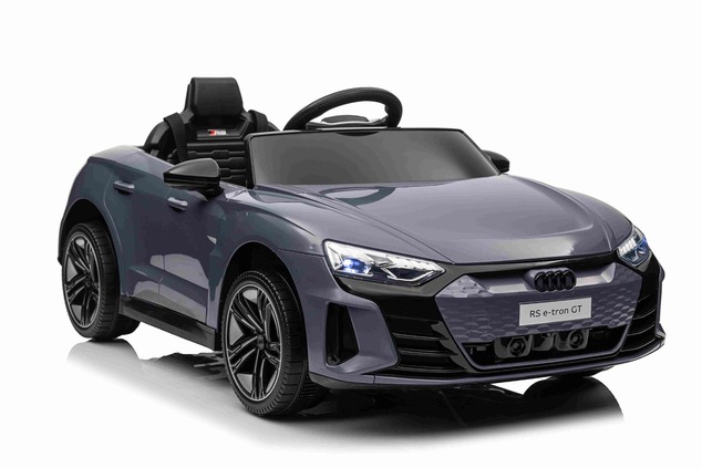 Electric Ride-on car Audi RS E-tron GT 12V, grey, wide single seat, 2.4 GHz remote control, USB / AU