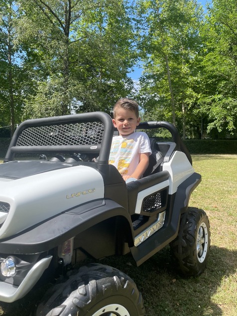 Electric Ride-On Toy Car Mercedes-Benz UNIMOG - Black, 2.4Ghz Remote controller, 4 X 4, two-seats, S