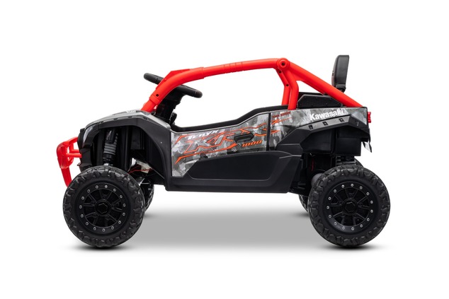 Electric Ride-on car Kawasaki TERYX KRX 1000 12V, red, single seat, rear axle suspension, 2.4 Ghz re
