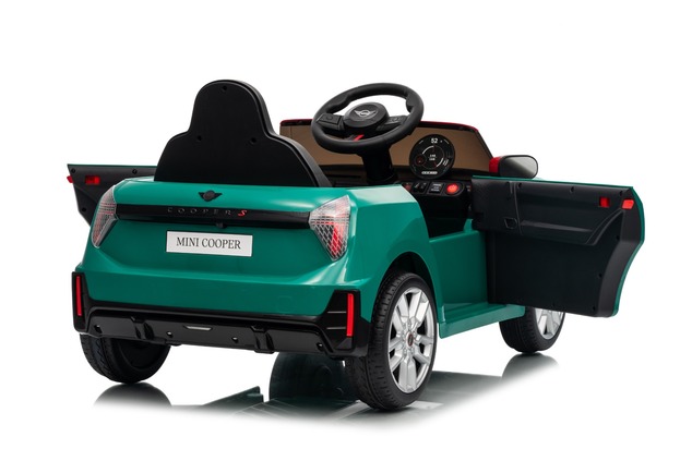 Electric Ride-on car Mini Cooper 12V, green, MP3 Player with USB and Bluetooth connection, 2.4 GHz r