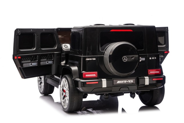 Electric Ride-on car Mercedes-Benz G63 AMG 4x4 Two-seater 24V, black, MP3 Player with USB/AUX and Bl