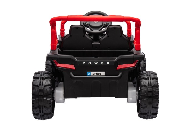 Electric ride-on car UTV Small 12V, black, Rear wheel drive, 12V battery, Plastic wheels, Wide doubl