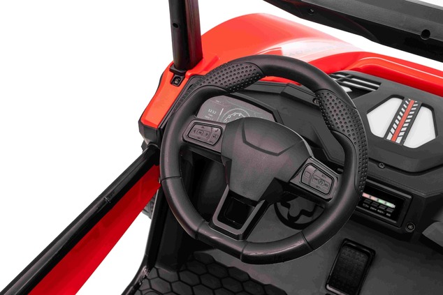 Electric Ride-on car T-REX Ride 4x4 Two-seater 24V, red, MP3 Player with USB/AUX input, 4x4 drive, L