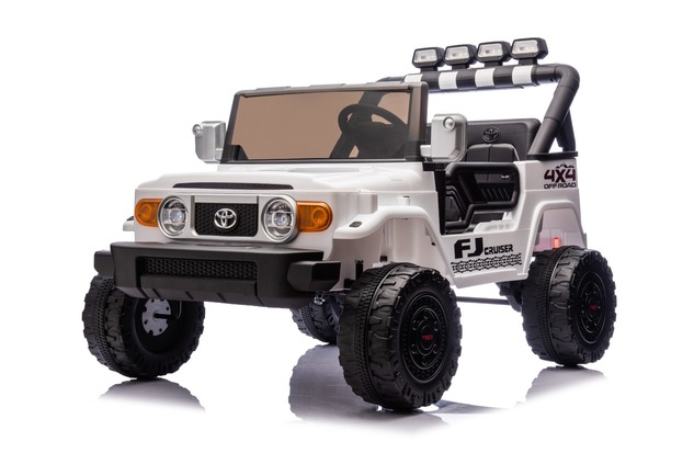 Electric Ride-on car Toyota FJ Cruiser XXL with 4x4 drive, licensed (Two-seater), white, Portable li