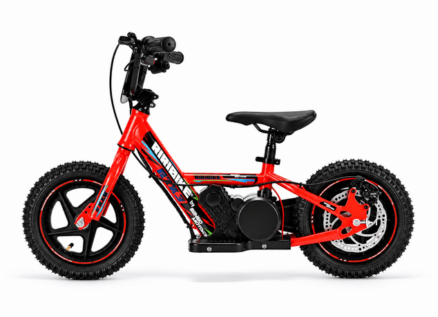 Elektrické odrážedlo | Beneo Motors RIRIBIKE RTX3 | Červené | 24 V | Motor 100 W | 12" kola